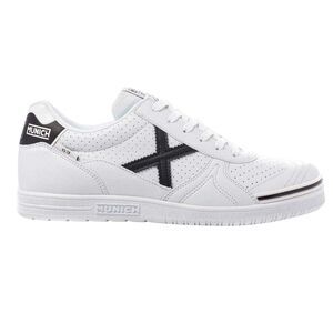 Munich Mens G3 Profit Futsal Flat Indoor Football Shoes / White/Black